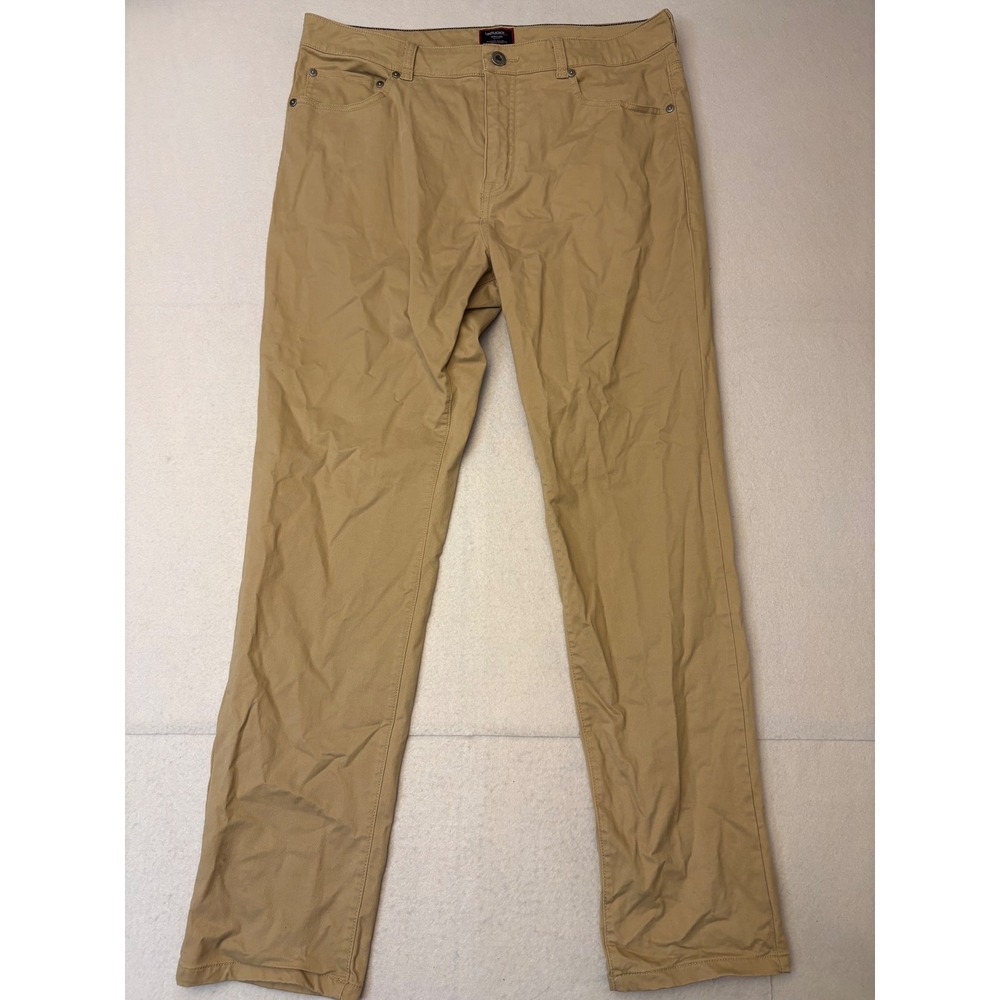 UNTUCKit Mens Slim Fit Chino Pants Khaki Tan W34 L32 Stretch Cotton Twill